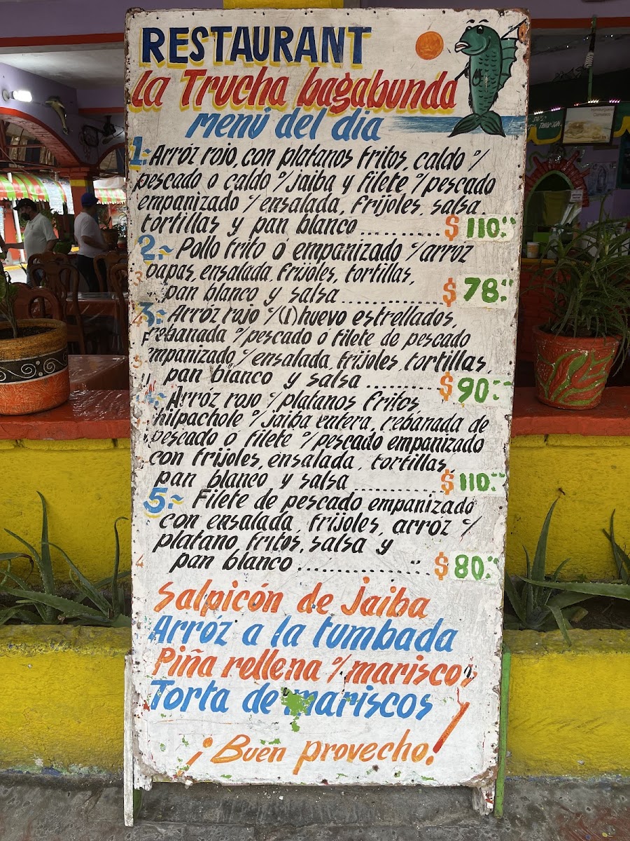 Restaurant La Trucha Vagabunda Menu - Image 1